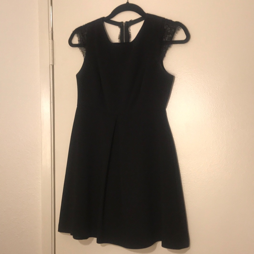 Black cocktail lace dress. BCBG excellent